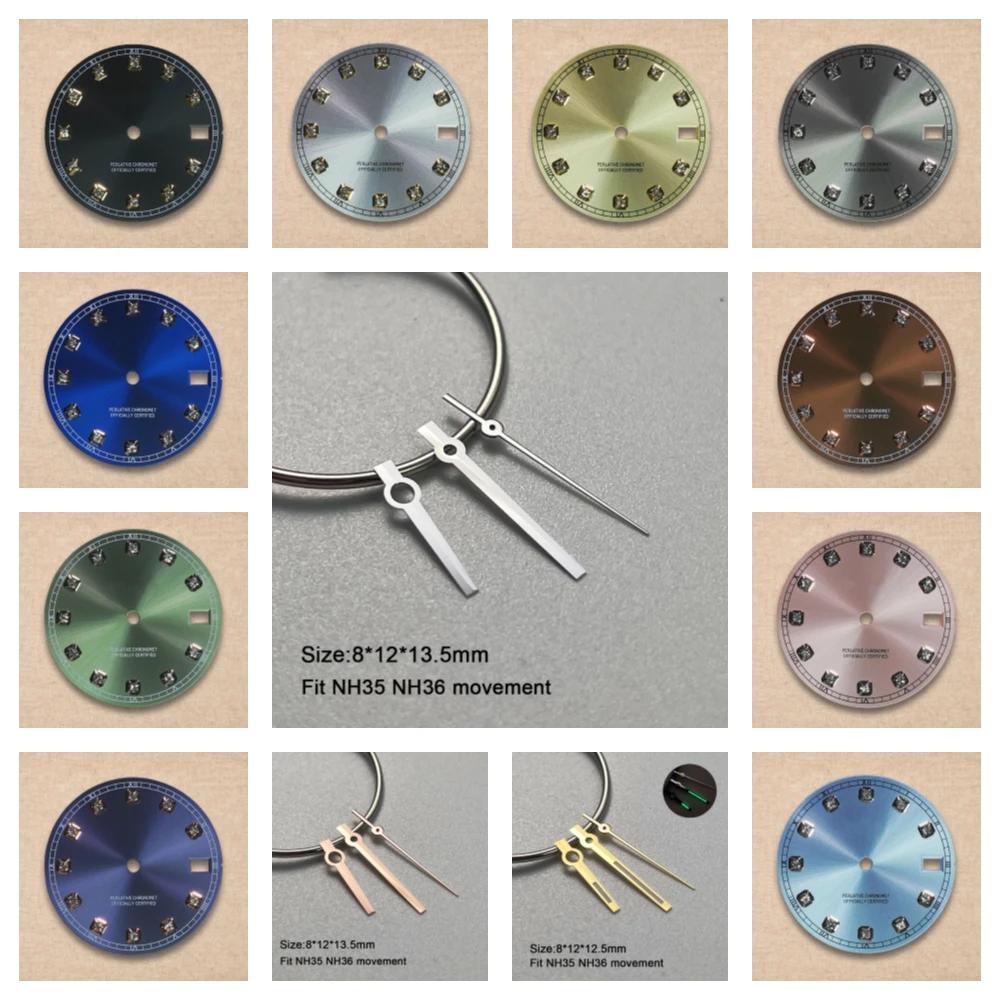 New 28.5mm S Logo Dial High Quality NH35 Dial Sunray Diamond Dial For NH35/NH36/4R/7S Movement Watch Modification Accessories
New 28.5mm S Logo Dial High Quality NH35 Dial Sunray Diamond Dial For NH35/NH36/4R/7S Movement Watch Modification Accessories 
