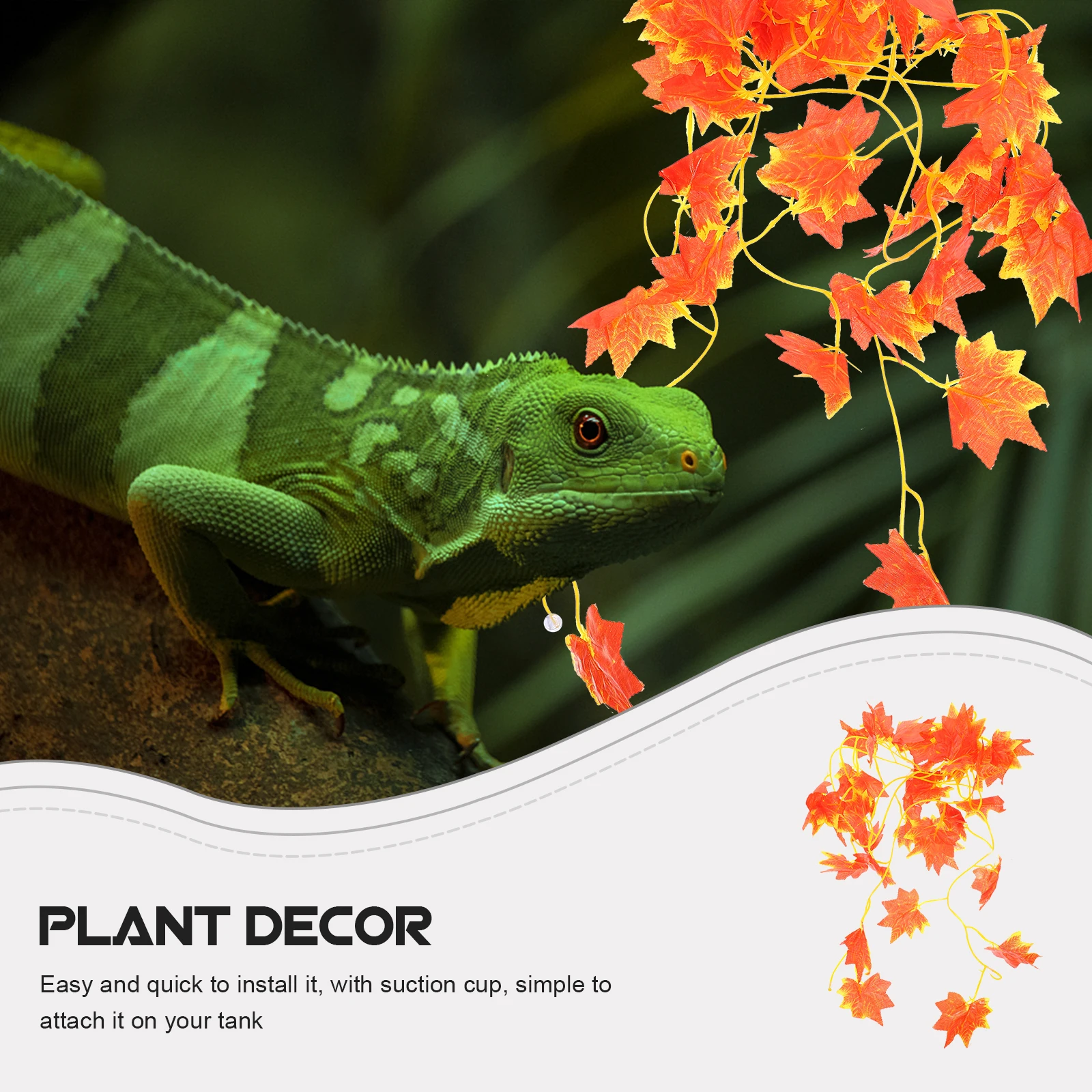 1 set Simulated Plant Decorative Leaves Vine Craft Reptile Hiding Spot Lizard Gecko Tank Accessories Fake Plants For Terrarium 
1 set Simulated Plant Decorative Leaves Vine Craft Reptile Hiding Spot Lizard Gecko Tank Accessories Fake Plants For Terrarium