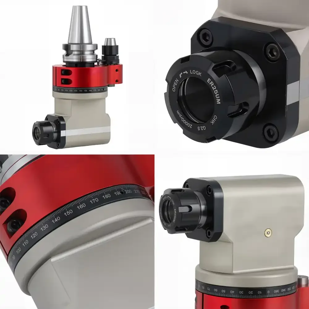CNC Machine 90 Degree Angle Head BT30 BT40 BT50 AG90 ER16 ER25 ER32 ER40 Angle Head Right-Angle Side Milling Head
CNC Machine 90 Degree Angle Head BT30 BT40 BT50 AG90 ER16 ER25 ER32 ER40 Angle Head Right-Angle Side Milling Head