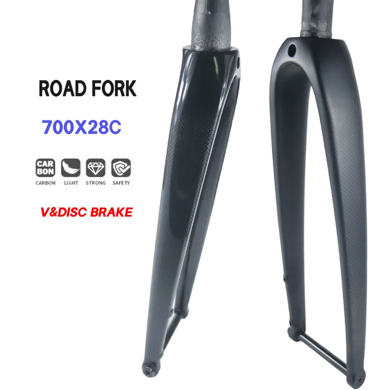 Road Bicycle Carbon Fibre Fork Track Fixed Gear Bike Front Fork Disc & V Brake Thru Axle 12x100mm 1-1/8 to 1-1/2 & 1-1/8
Road Bicycle Carbon Fibre Fork Track Fixed Gear Bike Front Fork Disc & V Brake Thru Axle 12x100mm 1-1/8 to 1-1/2 & 1-1/8