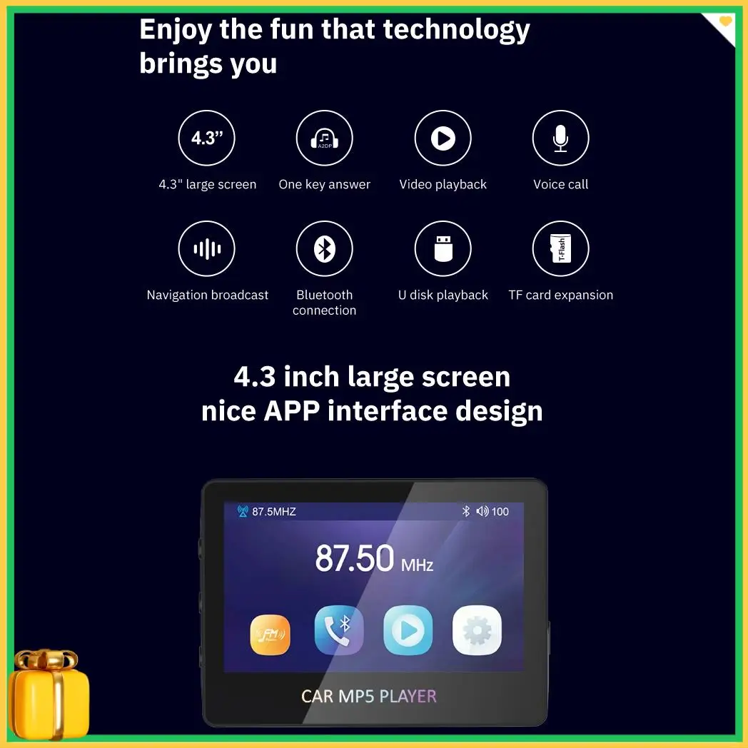 Premium Car MP5 Player Bluetooth 5.0 FM Transmitter Support TF U Disk Music Player Car Player Car Electronic For Cars M6
Premium Car MP5 Player Bluetooth 5.0 FM Transmitter Support TF U Disk Music Player Car Player Car Electronic For Cars M6