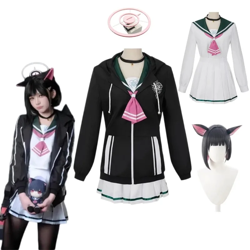 Kyōyama Kazusa Cosplay Women Girl Black Hoodie Sailor Jk Uniform Skirt Wig Headwear Suit Halloween Anime Game Party Costume
Kyōyama Kazusa Cosplay Women Girl Black Hoodie Sailor Jk Uniform Skirt Wig Headwear Suit Halloween Anime Game Party Costume