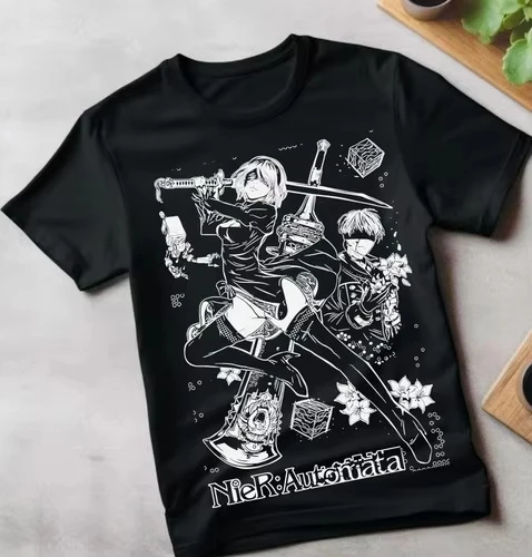2026 summer NieR Automata 2B & 9S Oversized T-shirt, White Line Art Print Casual Streetwear Tee For Men Women
2026 summer NieR Automata 2B & 9S Oversized T-shirt, White Line Art Print Casual Streetwear Tee For Men Women