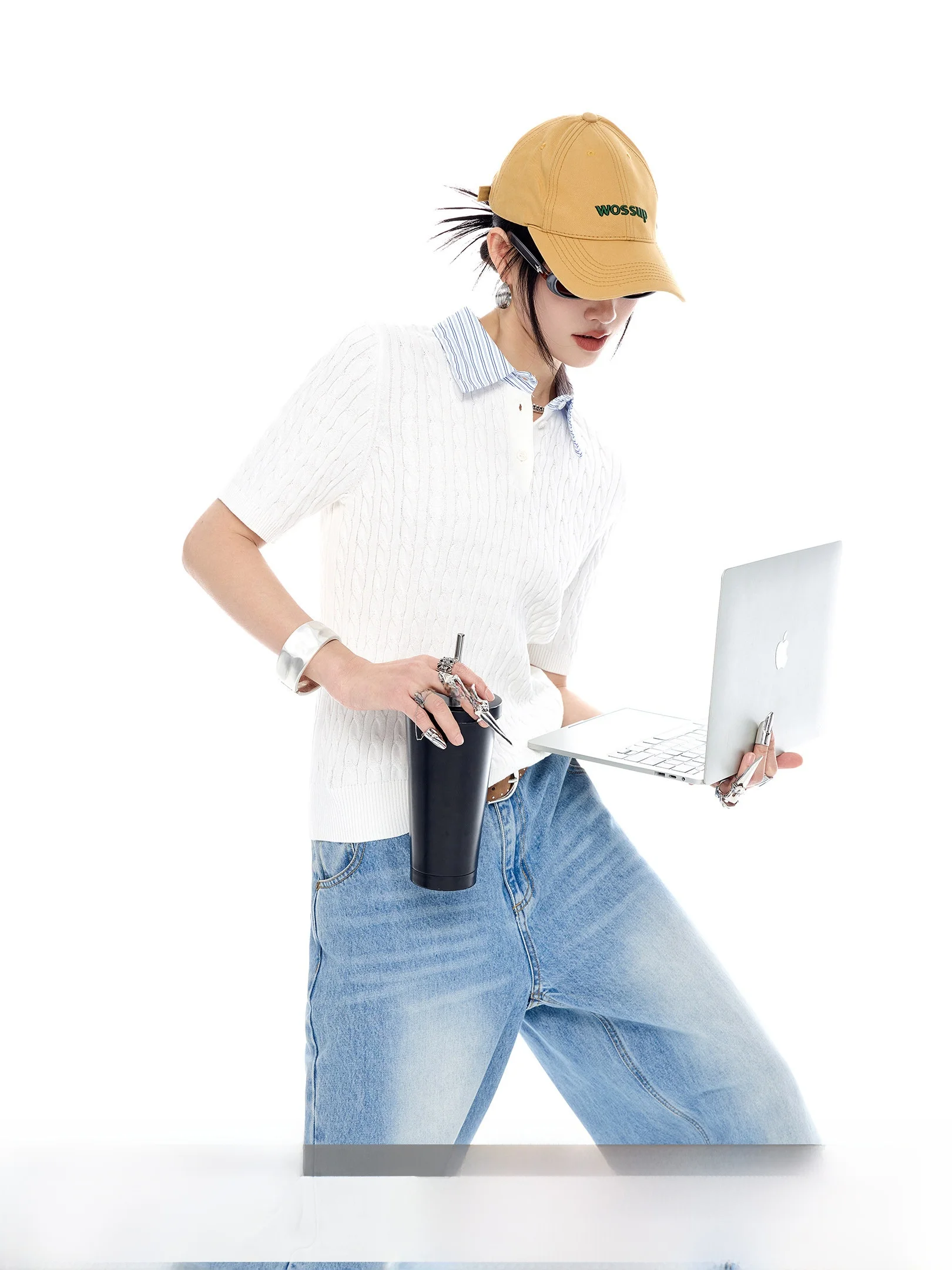 Ich Mode Women's Knitted Twisted Summer Top Slim Fit ort Sve irt Cotton round Ne T-irt Small Upper Body
Ich Mode Women's Knitted Twisted Summer Top Slim Fit ort Sve irt Cotton round Ne T-irt Small Upper Body