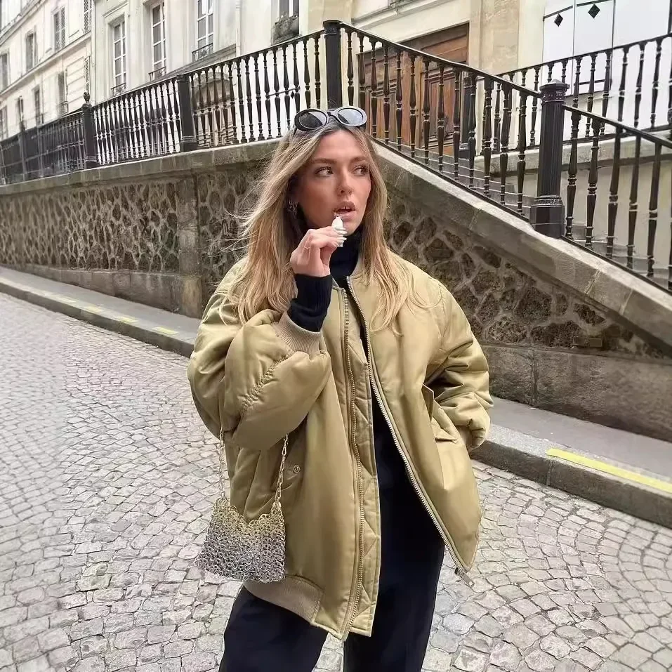 Loose Fit Aviation Cloth Ballpark Uniform Autumn/Winter Casual Solid Color Cotton-Padded Versatile Jacket
Loose Fit Aviation Cloth Ballpark Uniform Autumn/Winter Casual Solid Color Cotton-Padded Versatile Jacket