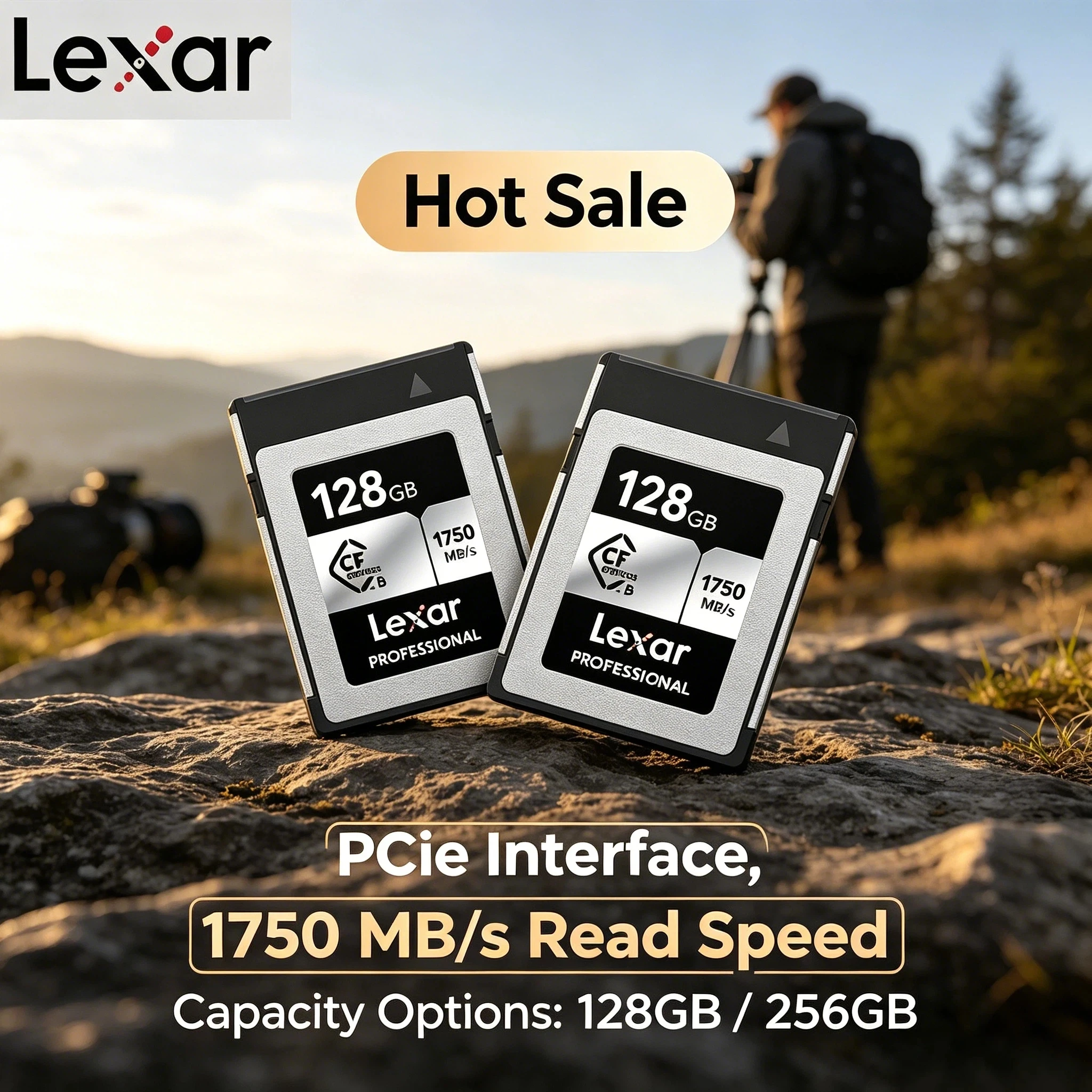 Lexar Original CFexpress Type B Memory Card Read 1750MB/s 128GB 256GB 512GB CF Express Type B Card Storage For 8K Camera Pro
Lexar Original CFexpress Type B Memory Card Read 1750MB/s 128GB 256GB 512GB CF Express Type B Card Storage For 8K Camera Pro
