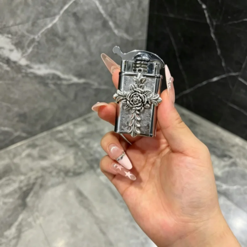 Vintage Rock Style Cross Rose Lighter, Retro Swing Arm Ignition, Refillable Butane Lighter for Gothic & Streetwear Fans
Vintage Rock Style Cross Rose Lighter, Retro Swing Arm Ignition, Refillable Butane Lighter for Gothic & Streetwear Fans
