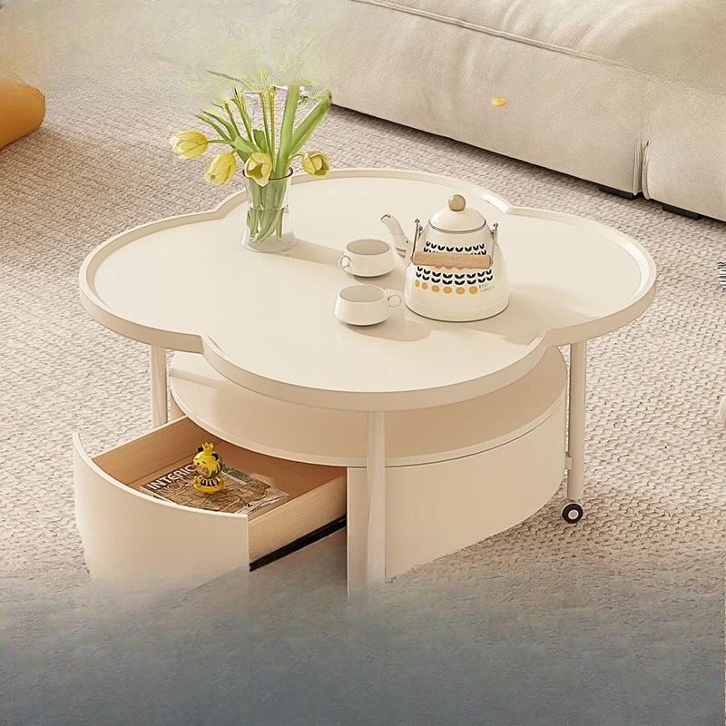 Cream wind coffee table small apartment living room household with wheels movable balcony coffee table
Cream wind coffee table small apartment living room household with wheels movable balcony coffee table