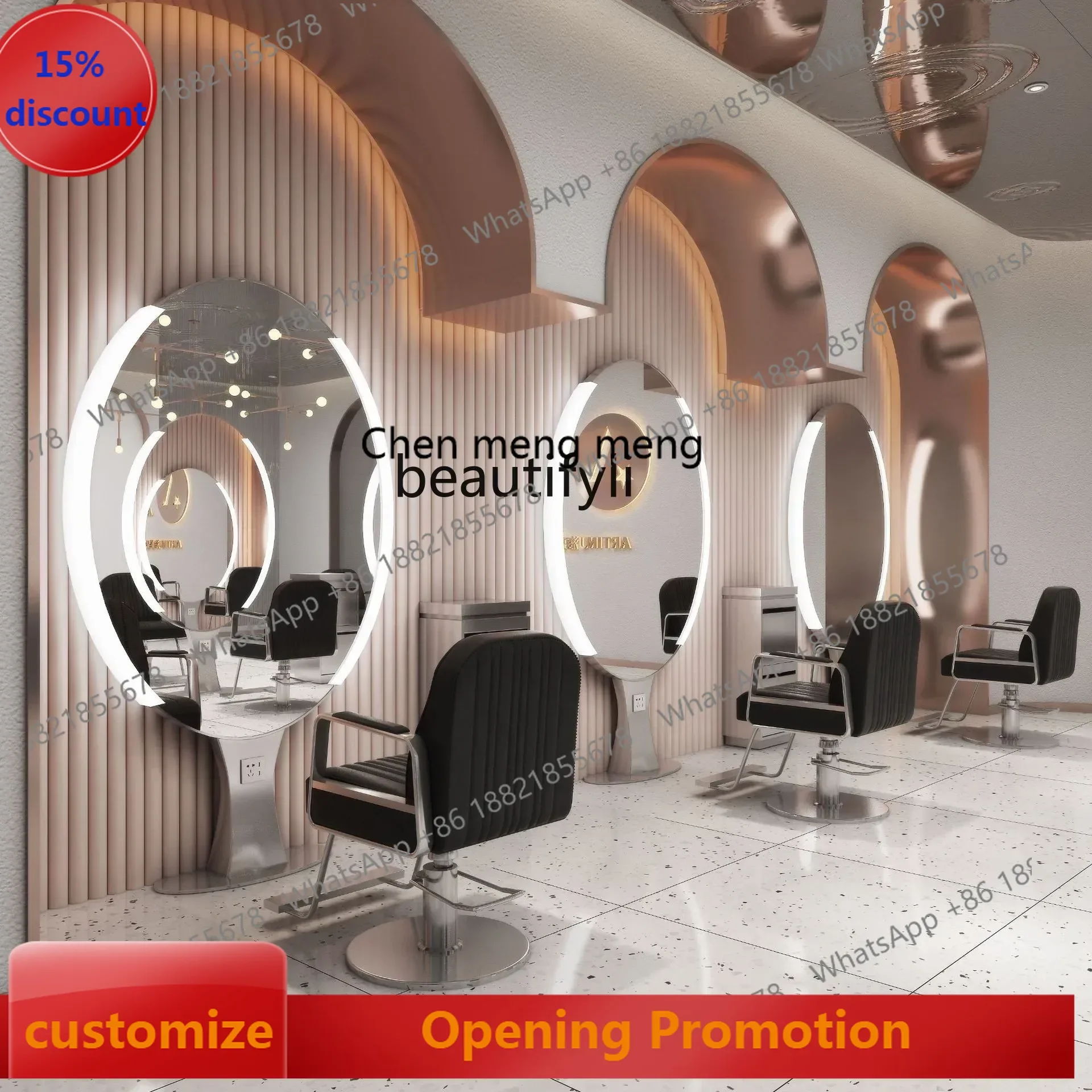 S7486 ss Hairdressing Dressing Table for Hair Salon Mirror with Light Stainless Steel Barber Mirror Barber Shop Single-Sided Flo
S7486 ss Hairdressing Dressing Table for Hair Salon Mirror with Light Stainless Steel Barber Mirror Barber Shop Single-Sided Flo