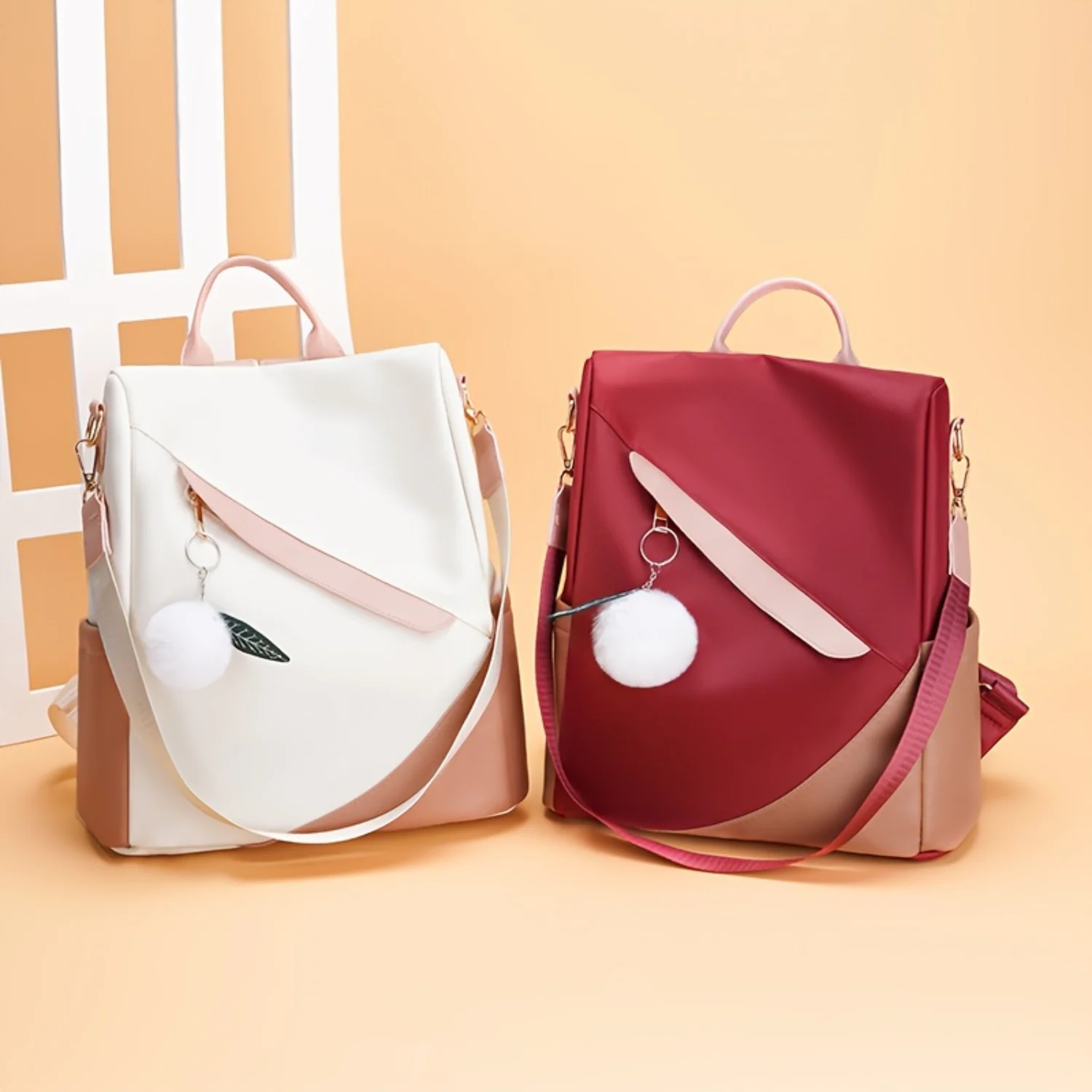 Colorblock Patchwork Backpack Purse, Anti-theft Commuter Daypack, Casual Two-way Shoulder Bag, Fashion Travel Schoolbag
Colorblock Patchwork Backpack Purse, Anti-theft Commuter Daypack, Casual Two-way Shoulder Bag, Fashion Travel Schoolbag