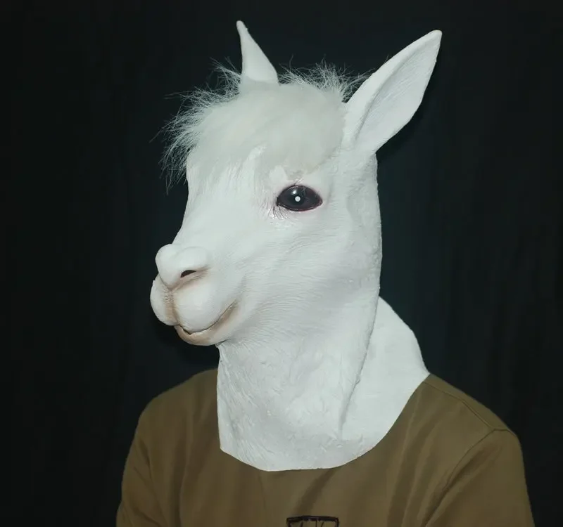Cosplay Alpaca Latex Mask Hooded Full Face Cute Animal Goat Sheep Head Masquerade Mask Halloween Party Carnaval Mask
Cosplay Alpaca Latex Mask Hooded Full Face Cute Animal Goat Sheep Head Masquerade Mask Halloween Party Carnaval Mask