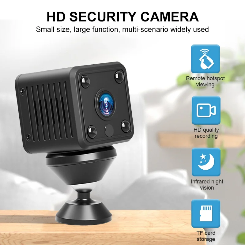 Новая мини-камера Wi-Fi, беспроводная камера 1080P, чистое ИК-видео, ночное видение, обнаружение движения, домашняя камера наблюдения, монитор
Новая мини-камера Wi-Fi, беспроводная камера 1080P, чистое ИК-видео, ночное видение, обнаружение движения, домашняя камера наблюдения, монитор