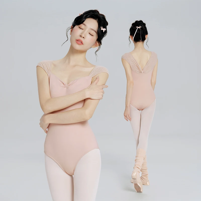 Women Professional Pleated Mesh V-back Ballet Bodysuit Girl Sleeveless Camisole Dance Costume Swim Gymnastics Yoga Dance Leotard
Women Professional Pleated Mesh V-back Ballet Bodysuit Girl Sleeveless Camisole Dance Costume Swim Gymnastics Yoga Dance Leotard