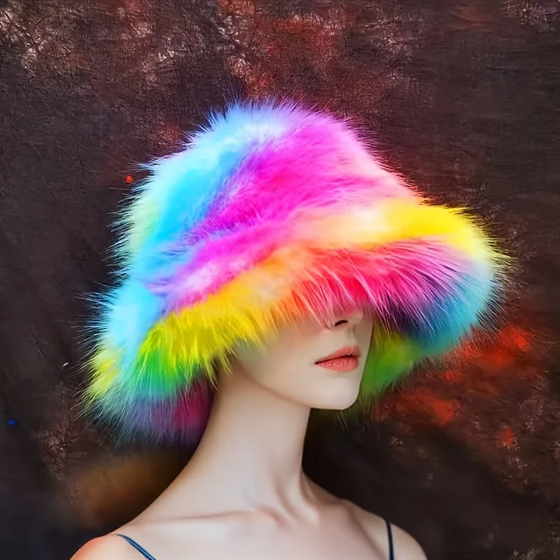 Women's Multicolor Faux Fur Bucket Fisherman Hat Winter Warm Casual Fashion Ladies Round Cap Polyester European American Style
Women's Multicolor Faux Fur Bucket Fisherman Hat Winter Warm Casual Fashion Ladies Round Cap Polyester European American Style