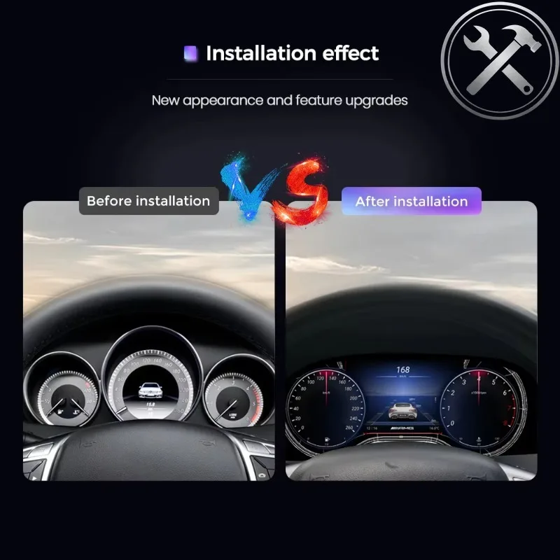 MEKEDE 12.3 INCH LINUX System 2 Second Startup HD Display HD LCD Dashboard Digital Cluster Auto Parts for ML GL 2012-2015
MEKEDE 12.3 INCH LINUX System 2 Second Startup HD Display HD LCD Dashboard Digital Cluster Auto Parts for ML GL 2012-2015