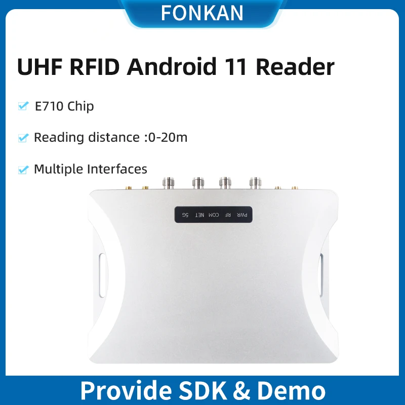 Android 11.0 UHF RFID Reader 4port 8port Fixed Long Range Reader Support Data Integration Transmission Readers for Warehouse
Android 11.0 UHF RFID Reader 4port 8port Fixed Long Range Reader Support Data Integration Transmission Readers for Warehouse