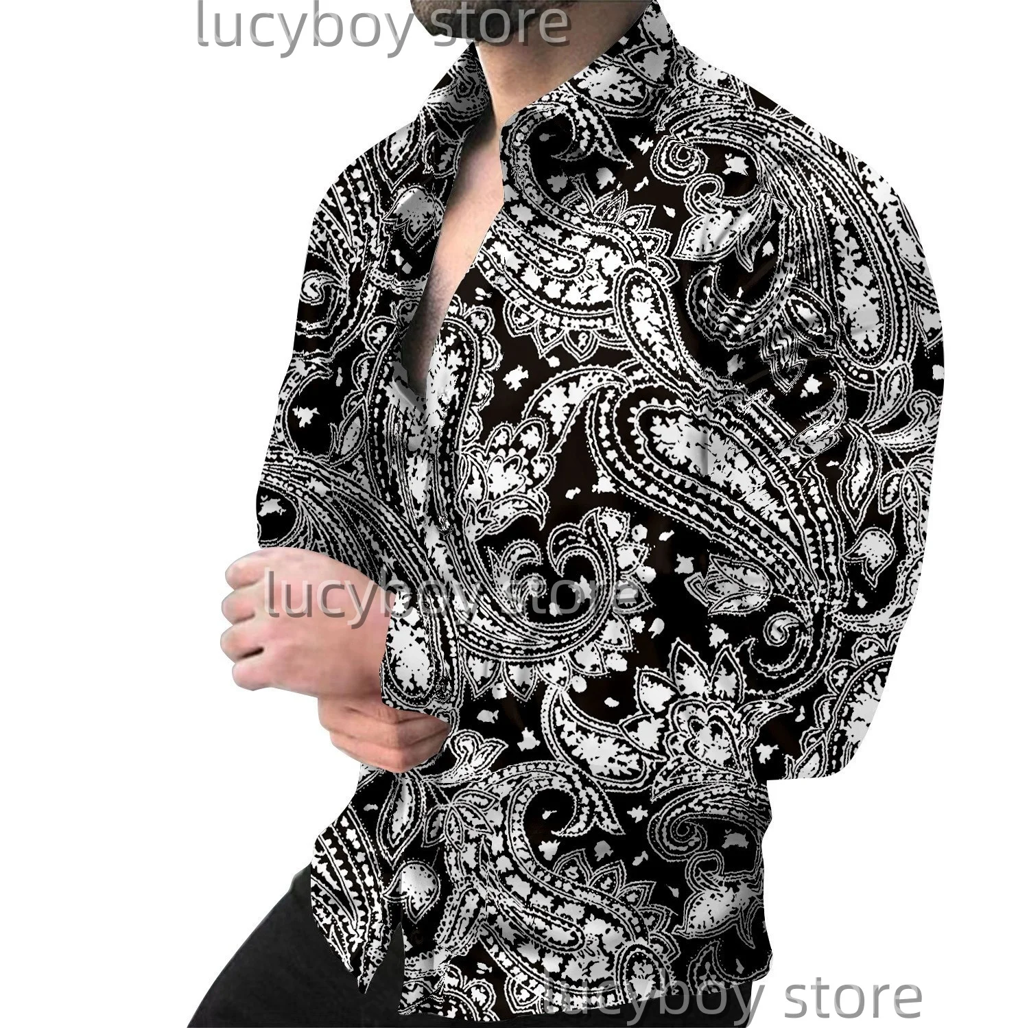 Mens New Luxury Long Sleeve Retro skull print Shirt Men Button Business Shirts Shirt For Man Shirts Oversize Top Men Clothing
Mens New Luxury Long Sleeve Retro skull print Shirt Men Button Business Shirts Shirt For Man Shirts Oversize Top Men Clothing