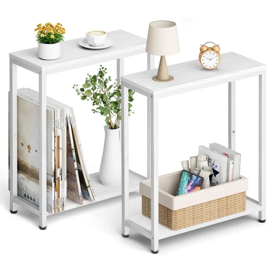LAMB Narrow End Tables Living Room Set of 2 Small Side Table for Small Space, 2 Tier Slim Skinny Night Stand for Bedroom, Couch
LAMB Narrow End Tables Living Room Set of 2 Small Side Table for Small Space, 2 Tier Slim Skinny Night Stand for Bedroom, Couch