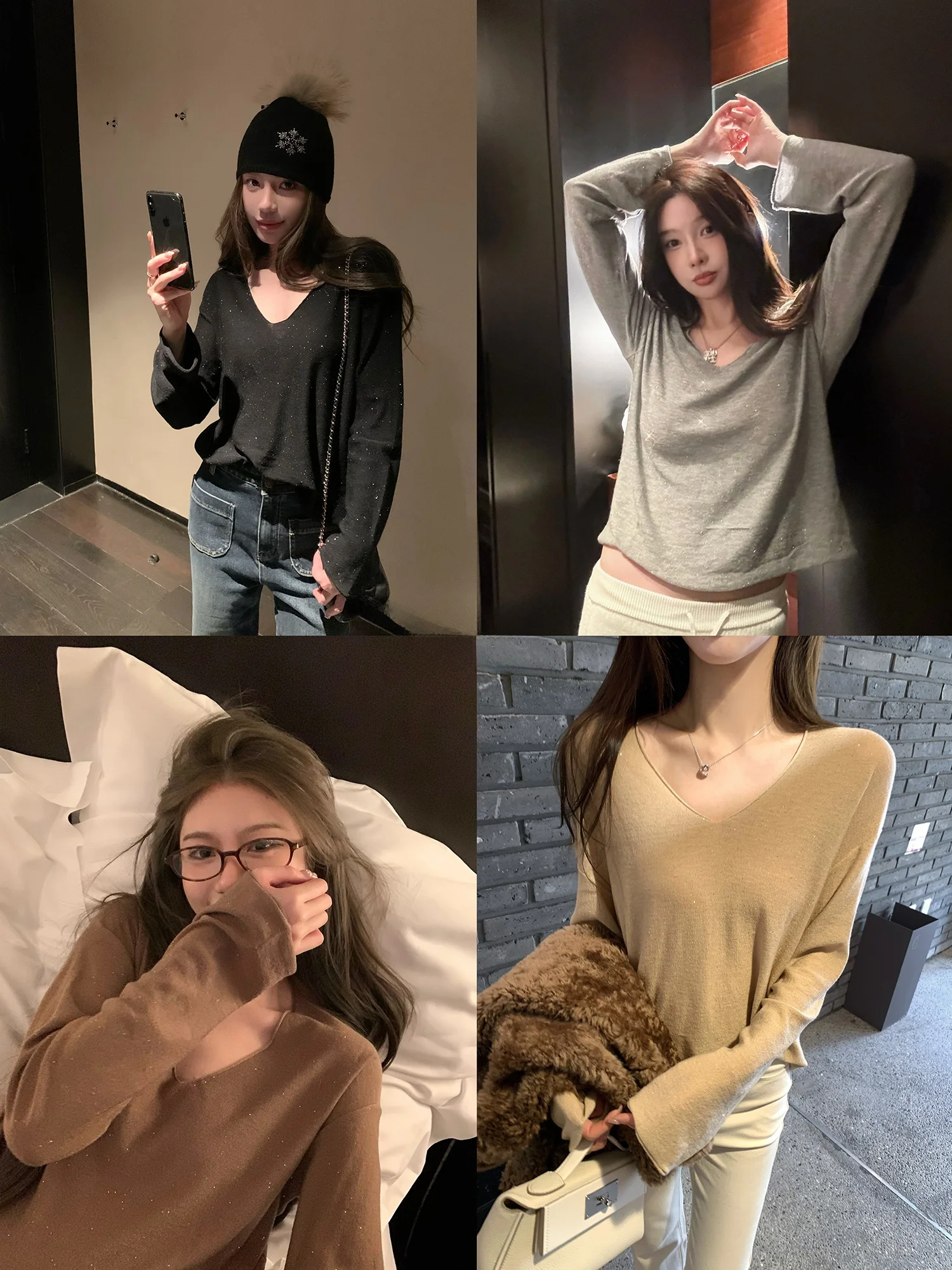 Shiwei Gentle Long Sleeve Loose Knitted Top Water Soluble Woolly Bead Star Pattern Base Layer Women's T-shirt
Shiwei Gentle Long Sleeve Loose Knitted Top Water Soluble Woolly Bead Star Pattern Base Layer Women's T-shirt