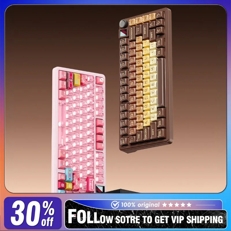 XINMENG S75/S75 Pro Wireless Mechanical Keyboard Low Latency RGB Gaming Office Silent Typing Customized Keyboard
XINMENG S75/S75 Pro Wireless Mechanical Keyboard Low Latency RGB Gaming Office Silent Typing Customized Keyboard