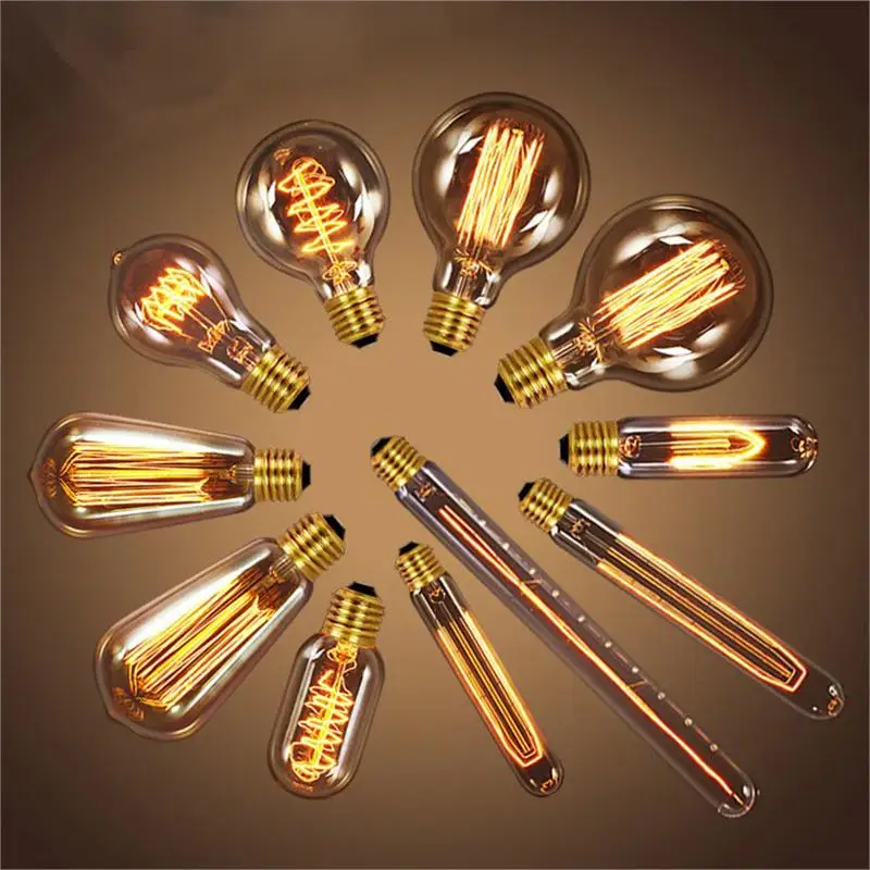 Retro Edison Bulb E27 40W 220V Vintage Bulb T10 T45 A19 ST64 G80 G95 Ampoule Incandescent lamp For Home Decor lamp Lampada
Retro Edison Bulb E27 40W 220V Vintage Bulb T10 T45 A19 ST64 G80 G95 Ampoule Incandescent lamp For Home Decor lamp Lampada