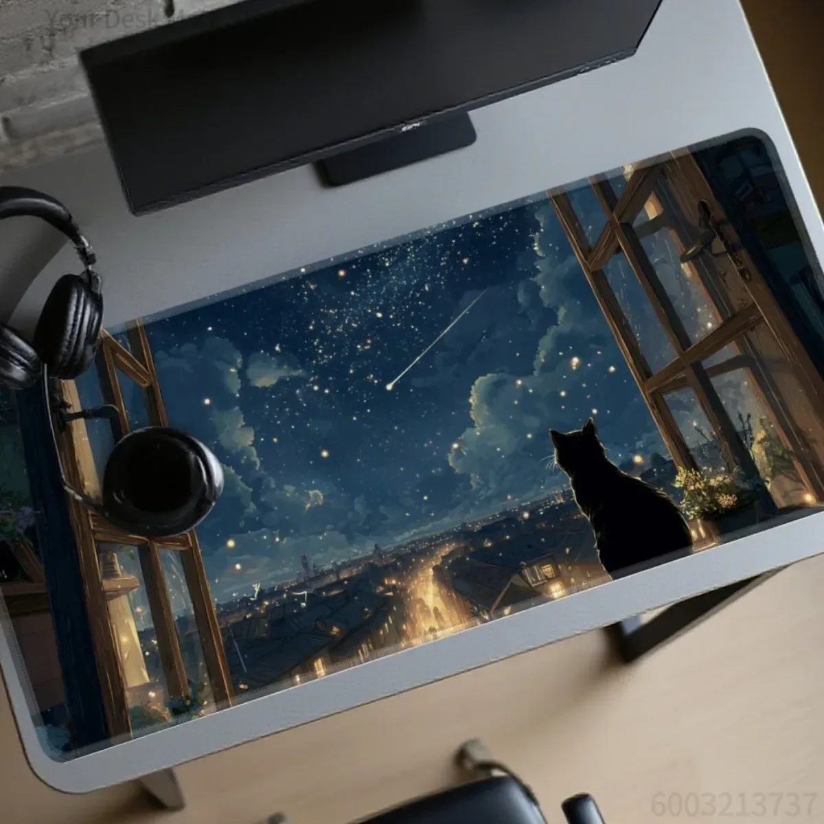Rubber Desk Mouse Pad 2D Flat Starry Sky Black Cat Design Non-Slip Smooth for Gaming Office Laptop Keyboard Mat
Rubber Desk Mouse Pad 2D Flat Starry Sky Black Cat Design Non-Slip Smooth for Gaming Office Laptop Keyboard Mat