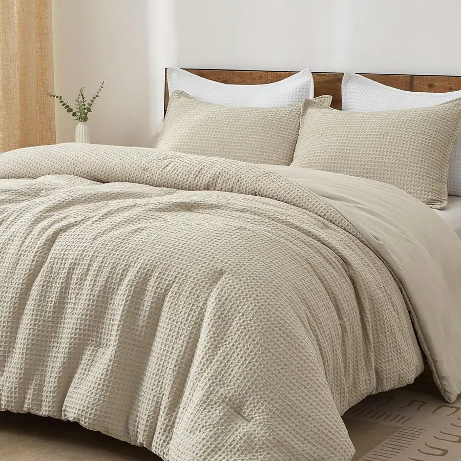 Ultra Soft Waffle Weave Comforter Set Queen Size, 3 Pieces Lightweight Breathable Comfy Bedding Set, Comfy Textured 1 Comforter
Ultra Soft Waffle Weave Comforter Set Queen Size, 3 Pieces Lightweight Breathable Comfy Bedding Set, Comfy Textured 1 Comforter