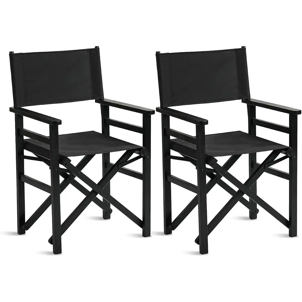 Portable Wooden Folding Director Chairs Set of 2 with Beige Canvas, Durable for Outdoor and Camping Use, Black
Portable Wooden Folding Director Chairs Set of 2 with Beige Canvas, Durable for Outdoor and Camping Use, Black