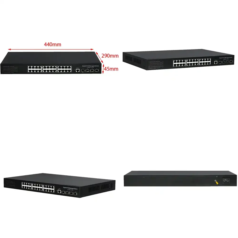 Управляемый PoE-коммутатор L3, 28 портов 10/100/1000 Мбит/с + 4x10G SFP+, SNMP, QoS, VLAN, 802.3af/at PoE
Управляемый PoE-коммутатор L3, 28 портов 10/100/1000 Мбит/с + 4x10G SFP+, SNMP, QoS, VLAN, 802.3af/at PoE