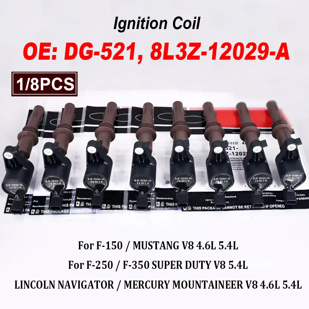 1/8 шт. катушки зажигания DG-521 8L3Z12029A DG521 8L3Z-12029-A для LINCOLN NAVIGATOR F-350 сверхмощная фотография V8 5.4L
1/8 шт. катушки зажигания DG-521 8L3Z12029A DG521 8L3Z-12029-A для LINCOLN NAVIGATOR F-350 сверхмощная фотография V8 5.4L