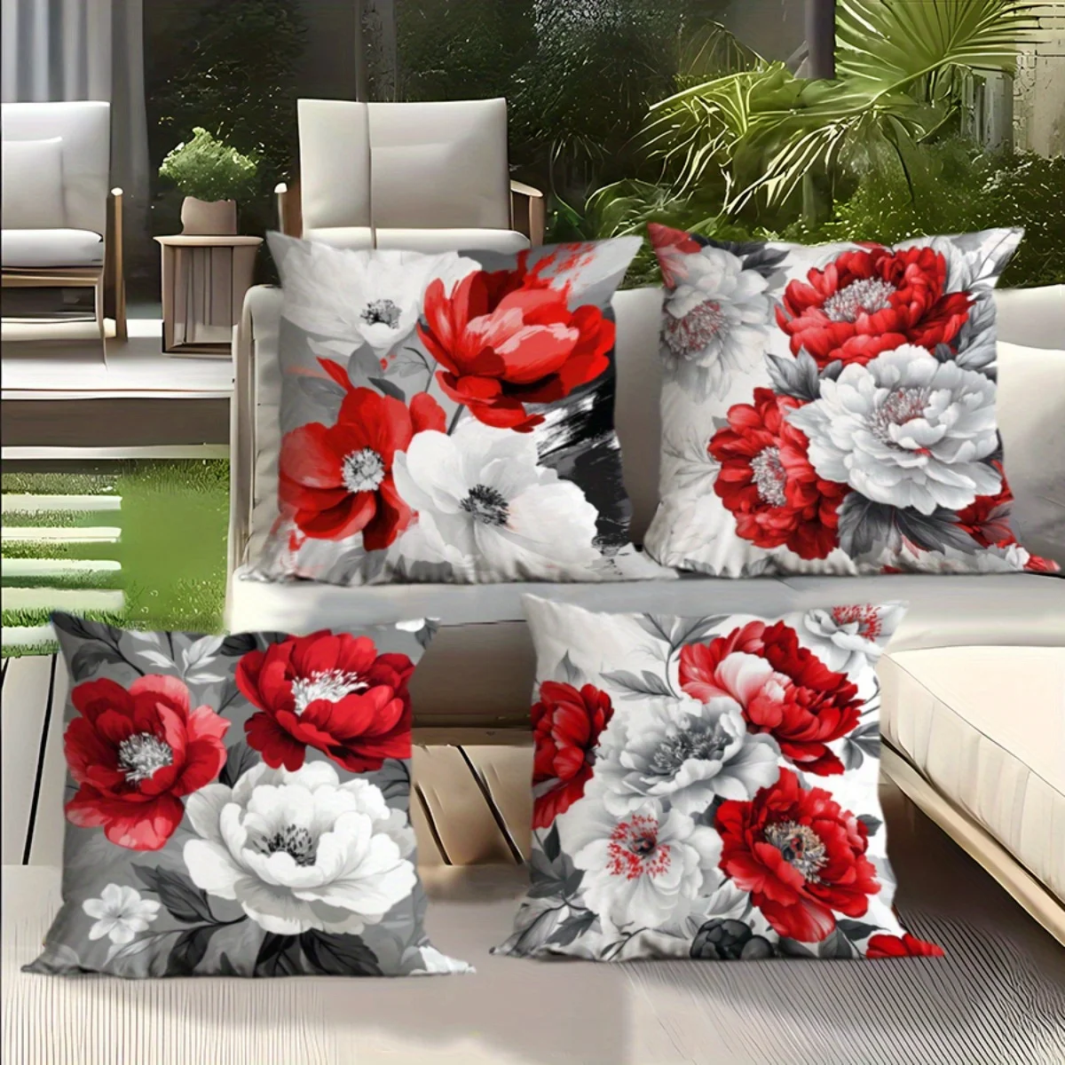 4 Pcs Vibrant Red & White Floral Pillow Covers – Decorative Cushion Covers for Living Room, Bedroom & Home Decor
4 Pcs Vibrant Red & White Floral Pillow Covers – Decorative Cushion Covers for Living Room, Bedroom & Home Decor