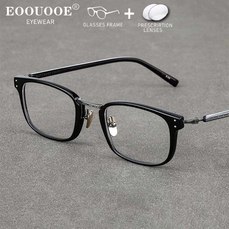 Acetate Titanium Narrow Frame Glasses Men Prescription Lenses Myopia Hyperopia Progressive UV Optical Eyeglasses Anti Reflection
Acetate Titanium Narrow Frame Glasses Men Prescription Lenses Myopia Hyperopia Progressive UV Optical Eyeglasses Anti Reflection