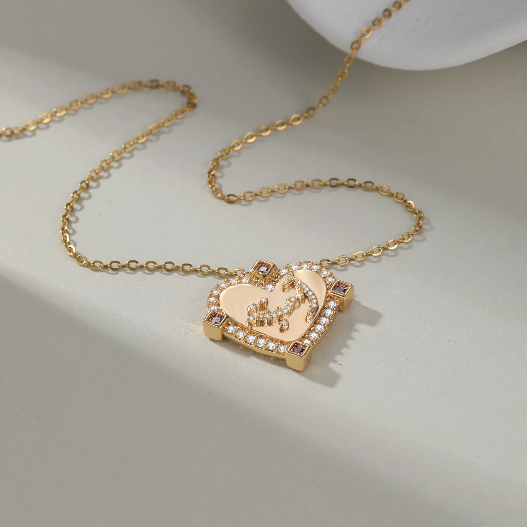 Custom Arabic Name Heart Necklace 3D Cubic Zirconia Stainless Steel Personalized Pendant Necklace for Women Islamic Jewelry Gift
Custom Arabic Name Heart Necklace 3D Cubic Zirconia Stainless Steel Personalized Pendant Necklace for Women Islamic Jewelry Gift