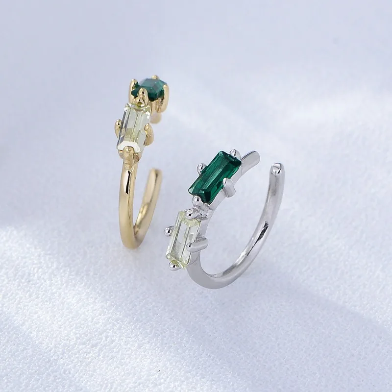 Shining U 925 Sterling Silver Green Zircon Earring Clip for Women Men Fine Jewelry Summer
Shining U 925 Sterling Silver Green Zircon Earring Clip for Women Men Fine Jewelry Summer