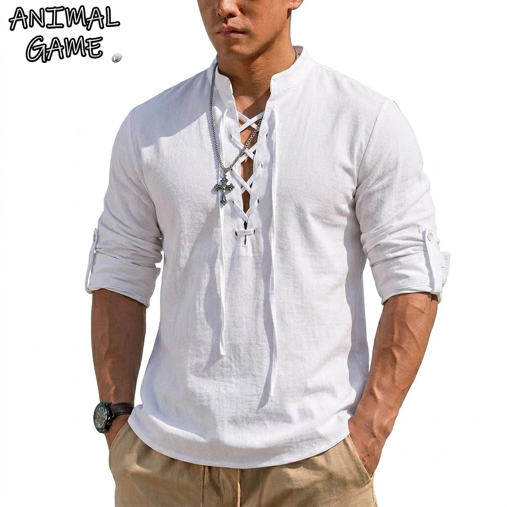 New Renaissance Shirt Cotton Linen Shirts Men Long Sleeved Halloween Costume Hawaiian Shirt Pirate Medieval Viking Elegant Shirt
New Renaissance Shirt Cotton Linen Shirts Men Long Sleeved Halloween Costume Hawaiian Shirt Pirate Medieval Viking Elegant Shirt