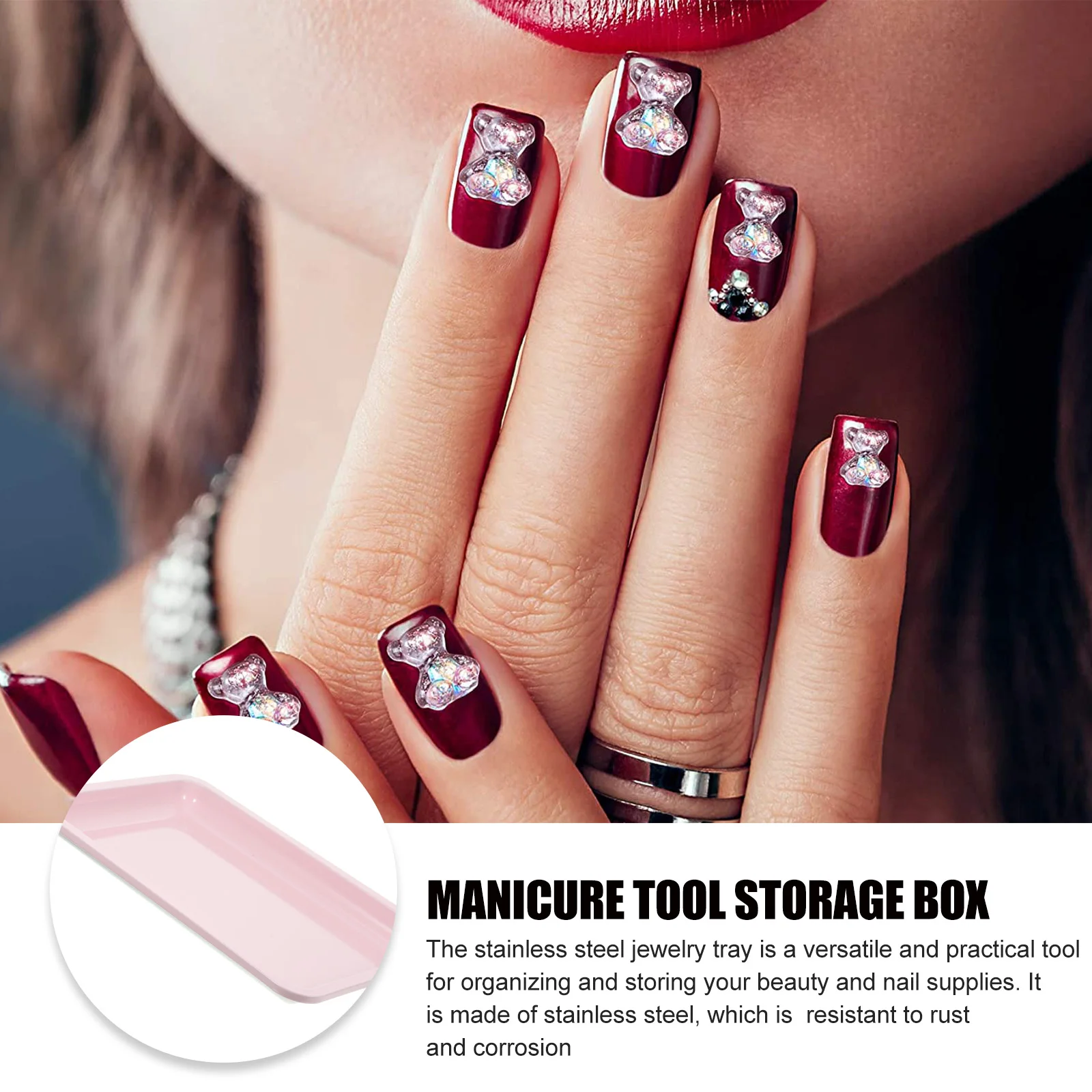 Stainless Steel Tray Storage Pink Nail Tool Plate Organizer Display for Household Storage Holder Desktop Household
Stainless Steel Tray Storage Pink Nail Tool Plate Organizer Display for Household Storage Holder Desktop Household