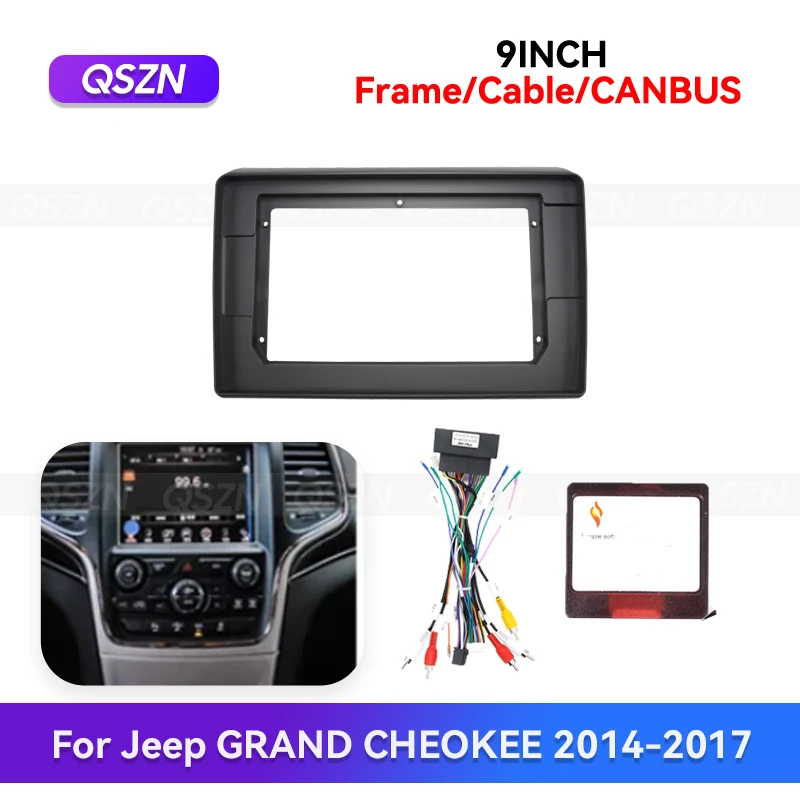 QSZN 9 inch For Jeep GRAND CHEOKEE 2014-2017 Android Car Radio Fascia Stereo Frame GPS MP4 Multimedia Wiring Harness Canbus
QSZN 9 inch For Jeep GRAND CHEOKEE 2014-2017 Android Car Radio Fascia Stereo Frame GPS MP4 Multimedia Wiring Harness Canbus