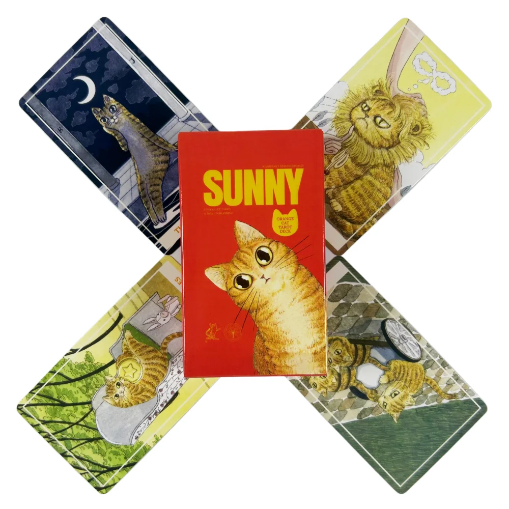 Sunny Orange Cat Tarot Deck A 78PCS Cards Best Gift-giving For Cat Lover ,Great For Beginners, Meditation & Party Games
Sunny Orange Cat Tarot Deck A 78PCS Cards Best Gift-giving For Cat Lover ,Great For Beginners, Meditation & Party Games
