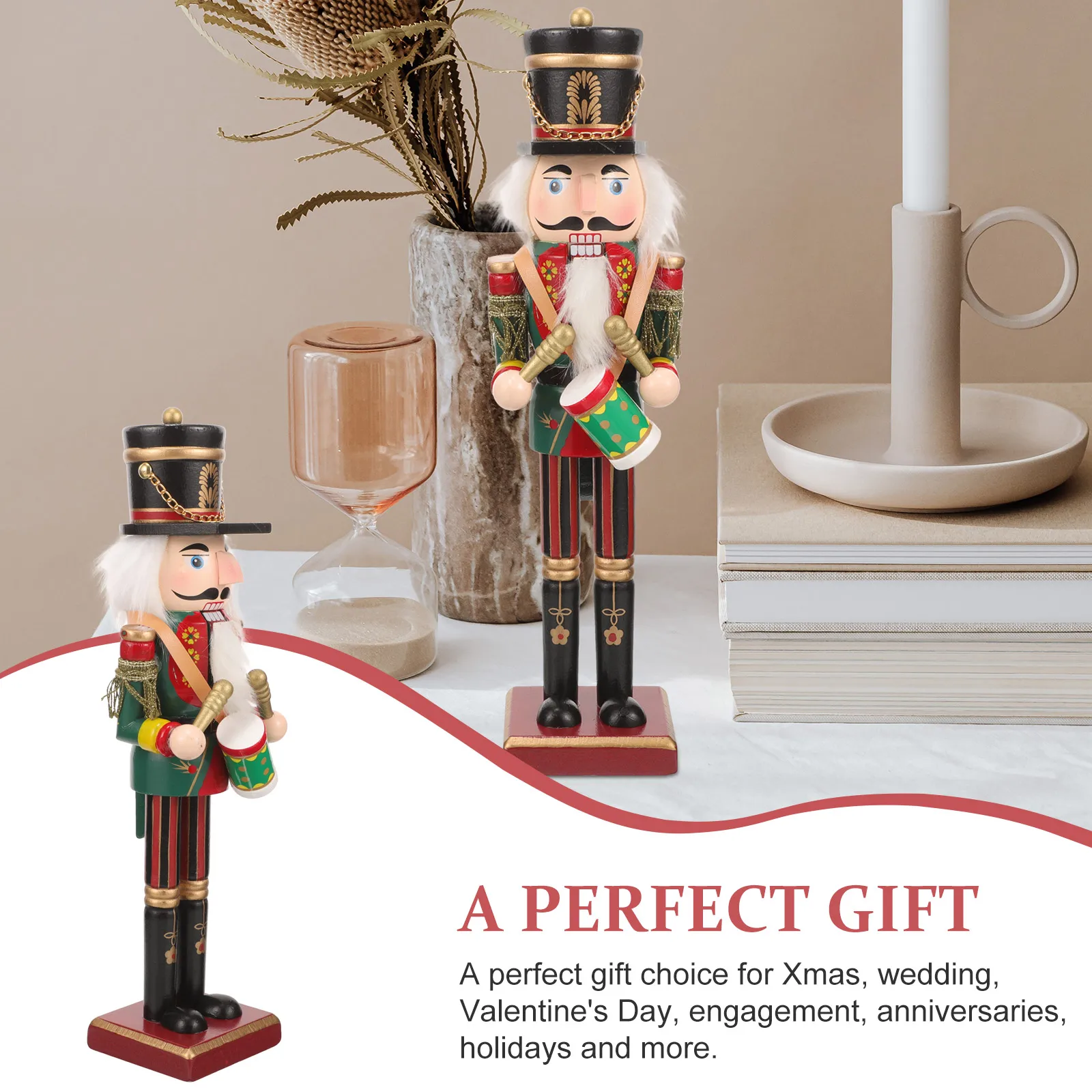 Creative Christmas Wooden Ornament Desktop Decor Colorful Hand-Painted Wood Nutcracker Statue Festival Holiday Gift Xmas
Creative Christmas Wooden Ornament Desktop Decor Colorful Hand-Painted Wood Nutcracker Statue Festival Holiday Gift Xmas