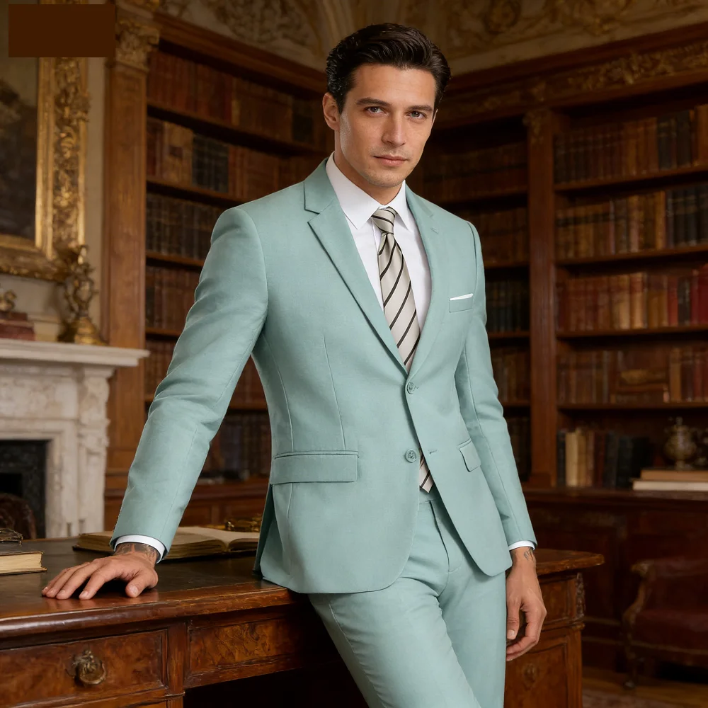 Smart Casual Khaki Men's Suits Formal Business Wedding Groomsmen Smoking Double Breasted Jacket Pants Set
Smart Casual Khaki Men's Suits Formal Business Wedding Groomsmen Smoking Double Breasted Jacket Pants Set