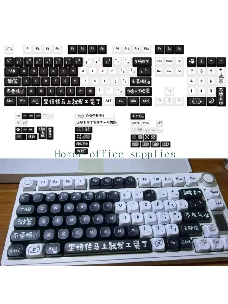 K43B Уникальный набор клавишных колпачков на тему кошек для работы, 135 клавиш, высота МОА, мультяшная колпачок для механических
K43B Уникальный набор клавишных колпачков на тему кошек для работы, 135 клавиш, высота МОА, мультяшная колпачок для механических