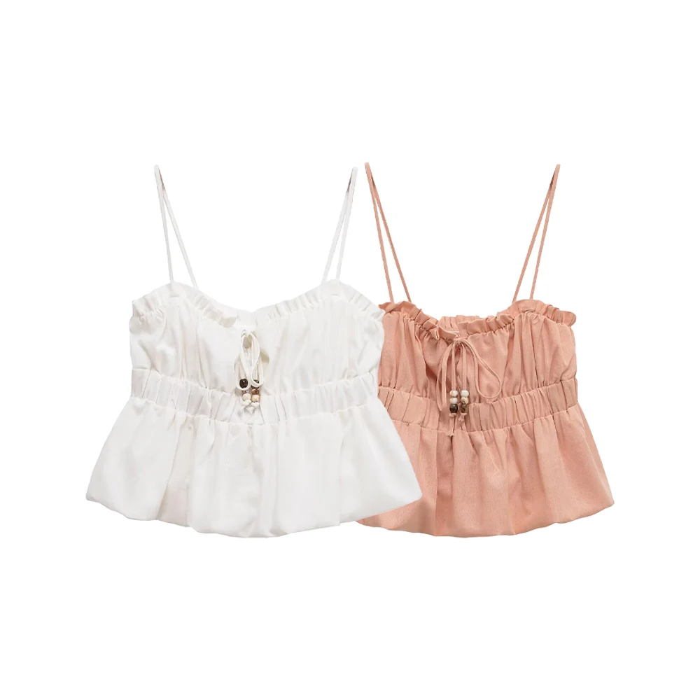 Taop&Za Summer New Women's Fashion Versatile Sweet Strap Straight Collar Elastic Short Tank Top
Taop&Za Summer New Women's Fashion Versatile Sweet Strap Straight Collar Elastic Short Tank Top