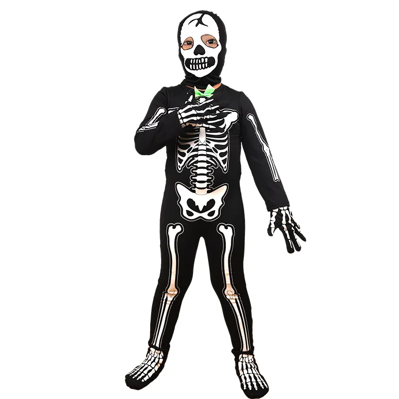 Halloween Cosplay Clothing for Children Black Luminous Skeleton Costume for Summer Outfits Kid Clothes
Halloween Cosplay Clothing for Children Black Luminous Skeleton Costume for Summer Outfits Kid Clothes