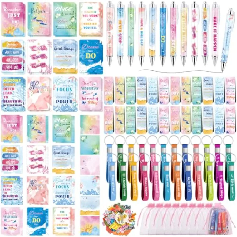 218 Pcs Inspirational Stationery Gifts Motivational Mini Notepad Pen Quote Bookmarks Stress Relief Stickers Inspiring Silicone
218 Pcs Inspirational Stationery Gifts Motivational Mini Notepad Pen Quote Bookmarks Stress Relief Stickers Inspiring Silicone