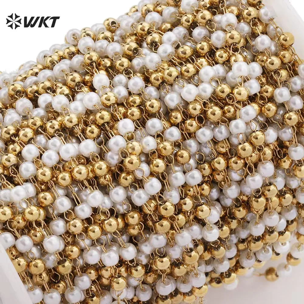 WT-RBC244 Wholesale Fashion Popular Elegant Pearl Chain With 18k Gold Plated For Women DIY jewelry
WT-RBC244 Wholesale Fashion Popular Elegant Pearl Chain With 18k Gold Plated For Women DIY jewelry