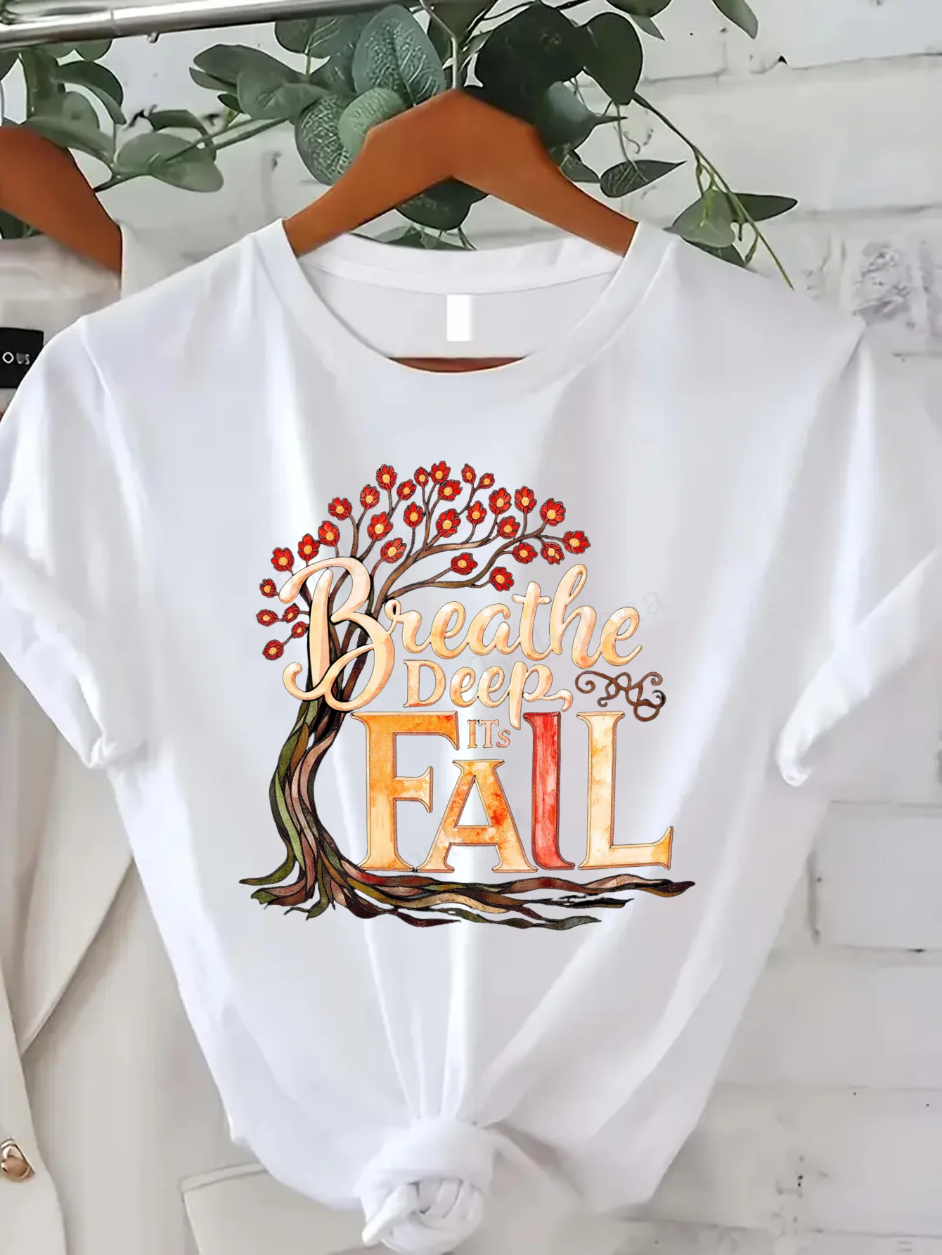 Comfortable Women's Print T-shirt "Breathe Deep It's Fall - Autumn Tree Floral Print Women's T-Shirt"
Comfortable Women's Print T-shirt "Breathe Deep It's Fall - Autumn Tree Floral Print Women's T-Shirt"