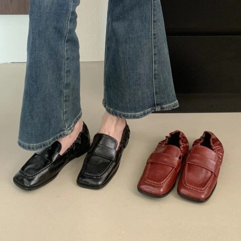 Women's Shoes Elegant Loafers Women Square Toe Casual Shoes Female Soft Leather British Style Comfy Single Shoe Zapatos De Mujer
Women's Shoes Elegant Loafers Women Square Toe Casual Shoes Female Soft Leather British Style Comfy Single Shoe Zapatos De Mujer