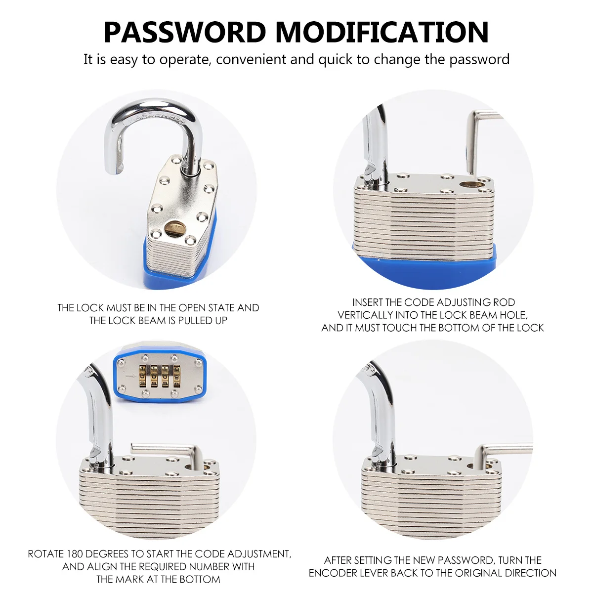 1Pcs Four-Digit Password Luggage Lock Durable Metal Padlock for Traveling Suitcase Gym School Household Security
1Pcs Four-Digit Password Luggage Lock Durable Metal Padlock for Traveling Suitcase Gym School Household Security