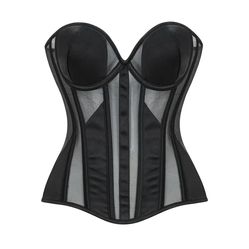 Sexy Transparent Mesh Gothic Black Red Corset Bustier Tops Women Push Up White Corsets Lingerie Strapless Tube Top Waist Trainer
Sexy Transparent Mesh Gothic Black Red Corset Bustier Tops Women Push Up White Corsets Lingerie Strapless Tube Top Waist Trainer