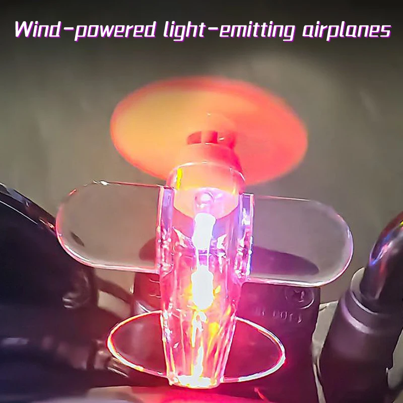 Fashion Small Airplane Car Decorations Warning Effect Wind Power Generation Mini Airplane LED Light Safe Riding
Fashion Small Airplane Car Decorations Warning Effect Wind Power Generation Mini Airplane LED Light Safe Riding